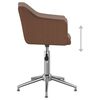 vidaXL Chaises pivotantes &agrave; manger lot de 2 marron tissu