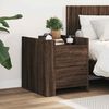 vidaXL Table de chevet ch&ecirc;ne marron 45x50x50 cm bois d&rsquo;ing&eacute;nierie