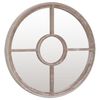 vidaXL Miroir de jardin Sable 60x4 cm Fer Rond utilisation ext&eacute;rieure