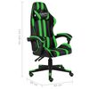vidaXL Fauteuil de jeux vid&eacute;o Noir et vert Similicuir