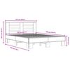 vidaXL Cadre de lit sans matelas ch&ecirc;ne fum&eacute; 120x190 cm