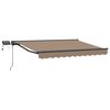 vidaXL Cadre de store manuel avec LEDs Taupe 3,5 x 2,5 m