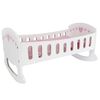 Doll fun Berceau de poup&eacute;es Blanc et rose 47 cm