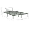 vidaXL Cadre de lit sans matelas gris m&eacute;tal 160x200 cm