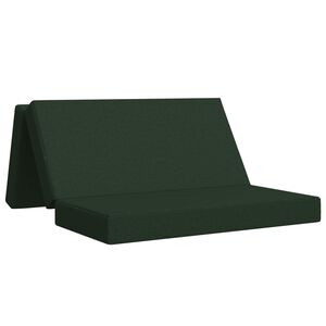 vidaXL Canap&eacute;-lit pliable 120 x 67 x 45 cm Vert fonc&eacute;