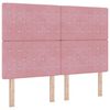 vidaXL T&ecirc;te de lit avec t&ecirc;te de lit Rose 144 cm Cuir synth&eacute;tique
