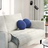 vidaXL Coussins de si&egrave;ge 2 pcs Bleu police &Oslash; 40 x 13 cm Velours