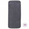 vidaXL Serviettes de plage 2 pcs anthracite 75x200 cm tissu 400 GSM