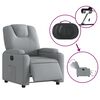 vidaXL Fauteuil inclinable &eacute;lectrique Gris clair Tissu