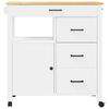 vidaXL Chariot de cuisine MONZA 84x40x88,5 cm bois massif de pin
