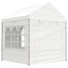 vidaXL Belv&eacute;d&egrave;re avec toit blanc 2,28x2,23x2,69 m poly&eacute;thyl&egrave;ne