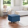 vidaXL Tabouret bouton avec coussin Bleu 60 x 60 x 45 cm tissu