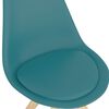 vidaXL Chaises &agrave; manger pivotantes lot de 2 turquoise PP