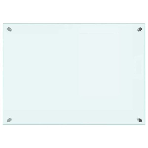 vidaXL Dosserets de cuisine 2 pcs blanc 70x50 cm verre tremp&eacute;