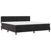 vidaXL Lit &agrave; ressort LED avec t&ecirc;te de lit Noir 200 x 200 cm Velours