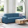 vidaXL | Canap&eacute; en velours bleu | avec coussin Bleu Velours