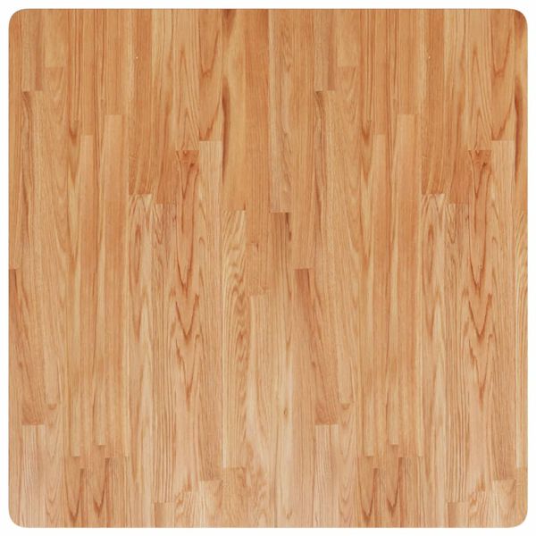 vidaXL Dessus de table carr&eacute; Marron clair 90x90x4cm Bois ch&ecirc;ne trait&eacute;
