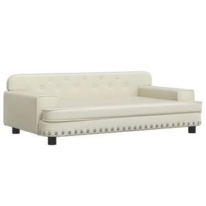 vidaXL Canap&eacute; pour enfants cr&egrave;me 90x53x30 cm similicuir