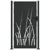 vidaXL Porte de Jardin Noir 105 x 200 cm Acier peint par poudre