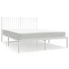 vidaXL Cadre de lit métal sans matelas et tête de lit blanc 140x190 cm