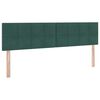 vidaXL Lit avec des lumi&egrave;res &agrave; LED Vert fonc&eacute; 180 x 200 cm Velours