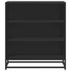 vidaXL Buffet noir 68x35x76 cm bois d'ing&eacute;nierie et m&eacute;tal
