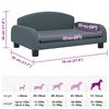 vidaXL Lit pour chien gris fonc&eacute; 70x45x30 cm tissu