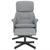 vidaXL Fauteuil inclinable avec repose-pied gris clair tissu