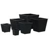 vidaXL Lits sur&eacute;lev&eacute;s 3 pcs Jacinthe d'eau Noir
