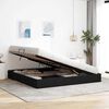 vidaXL Lit de Rangement avec matelas Noir 200 x 200 cm tissu