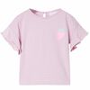 T-shirt enfants avec manches &agrave; volants lila 116