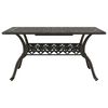 vidaXL Ensemble &agrave; manger de jardin 7 pcs bronze aluminium coul&eacute;