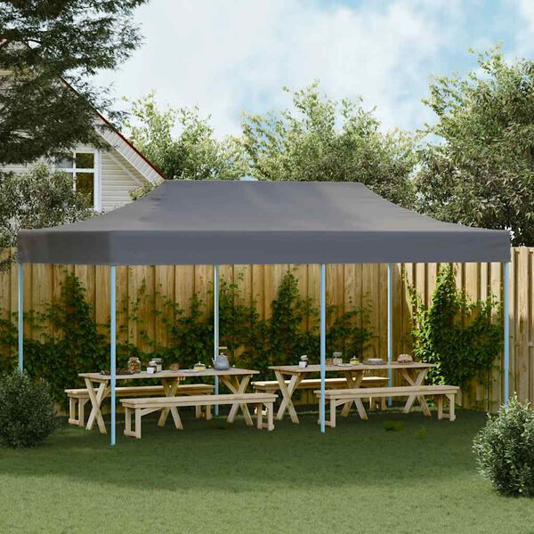 vidaXL Tente de r&eacute;ception pliable 3 x 6 m Anthracite