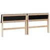 vidaXL T&ecirc;te de lit capitonn&eacute;e Noir 200 cm Pin massif