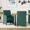 vidaXL Chaises de Salle &agrave; Manger avec Roues 2 pcs Vert fonc&eacute;