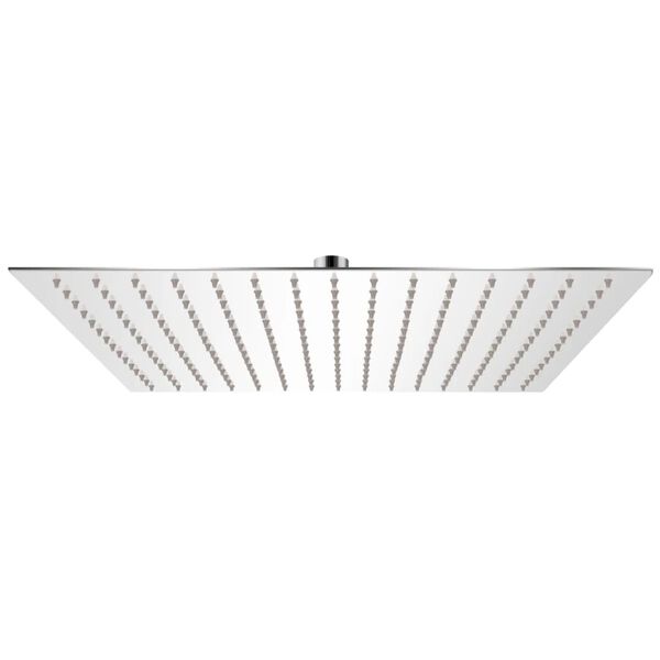 vidaXL T&ecirc;te de douche plongeante carr&eacute;e en acier inoxydable 40x40 cm