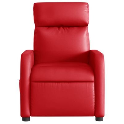 vidaXL Fauteuil inclinable électrique Rouge Similicuir