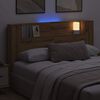 vidaXL T&ecirc;te de lit avec &eacute;tag&egrave;re Ch&ecirc;ne artisanal 160 x 17 x 104,5 cm