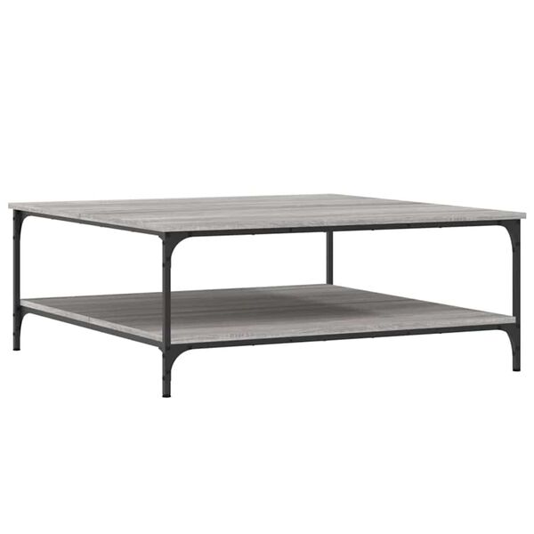 vidaXL Table basse sonoma gris 100x100x40 cm bois d'ing&eacute;nierie