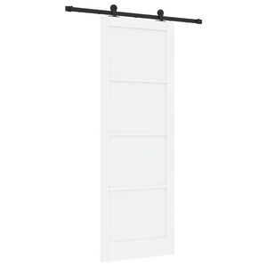 vidaXL Porte coulissante ORKDAL 83 x 232 cm Bois de pin massif Blanc