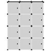 vidaXL Cubes de rangement 12 pcs avec portes noir PP