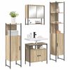 vidaXL Ensemble de mobilier de salle de bain 4 pcs Ch&ecirc;ne Sonoma