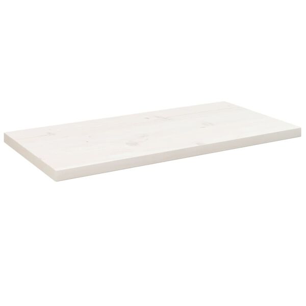 vidaXL Dessus de table blanc 80x40x2,5 cm bois de pin massif