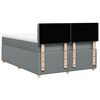 vidaXL Sommier &agrave; lattes de lit avec matelas Gris clair 140x190cm Tissu