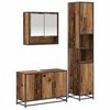 vidaXL Ensemble de mobilier de salle de bain 3 pi&egrave;ces Bois Ancien
