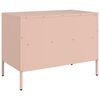 vidaXL Meubles TV 2 pcs rose 68x39x50,5 cm acier