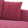 vidaXL Ensemble de canap&eacute;s 3 pcs avec coussins Rouge bordeaux Velours
