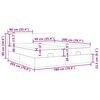 VidaXL Cadre de lit ottoman avec matelas noir 180x200cm tissu