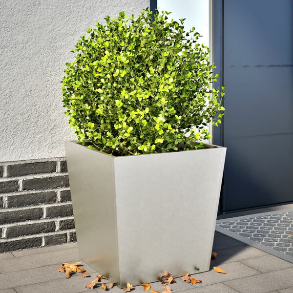 vidaXL Jardini&egrave;res 2 pcs 50x50x50 cm acier inoxydable