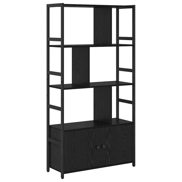 vidaXL &Eacute;tag&egrave;re Ch&ecirc;ne noir 80 x 30 x 155,5 cm Bois d'ing&eacute;nierie